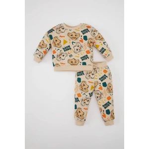 Erkek Bebek 2'li Takım Disney Lion King Bisiklet Yaka Sweatshirt Beli Lastikli Jogger Eşofman Altı D1891A524AU