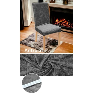 Lastikli Kadife Sandalye Kılıfı Mutfak Sandalye Örtüsü Yıkanabilir Sandalye Koruyucu (1-Adet)