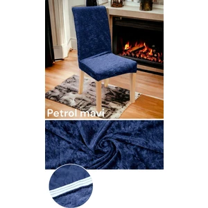 Lastikli Kadife Sandalye Kılıfı Mutfak Sandalye Örtüsü Yıkanabilir Sandalye Koruyucu (1-Adet)