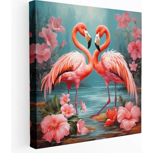 Painted Anarchy Flamingo Duvar Dekorasyonu - Flamingo, Flamingo, Aşk, Romantik, 30X30