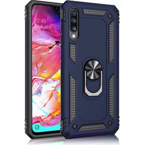Samsung Galaxy A70 Çift Katmanlı ve Yüzüklü Tam Koruma Vega Premium Kılıf