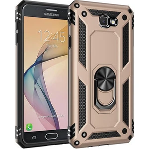 Samsung Galaxy J7 Prime Çift Katmanlı ve Yüzüklü Tam Koruma Vega Premium Kılıf