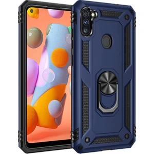Samsung Galaxy M11 Çift Katmanlı ve Yüzüklü Tam Koruma Vega Premium Kılıf