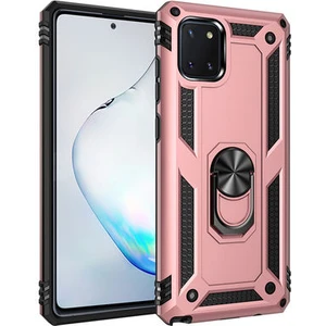 Samsung Galaxy A81 Çift Katmanlı ve Yüzüklü Tam Koruma Vega Premium Kılıf
