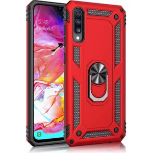 Samsung Galaxy A70 Çift Katmanlı ve Yüzüklü Tam Koruma Vega Premium Kılıf
