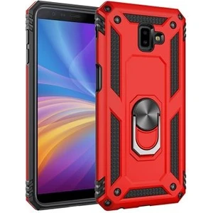 Samsung Galaxy J6 Plus Çift Katmanlı ve Yüzüklü Tam Koruma Vega Premium Kılıf