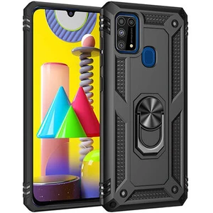Samsung Galaxy M31 Çift Katmanlı ve Yüzüklü Tam Koruma Vega Premium Kılıf