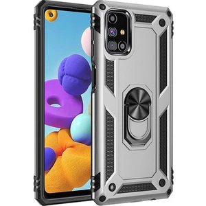 Samsung Galaxy M31S Çift Katmanlı ve Yüzüklü Tam Koruma Vega Premium Kılıf