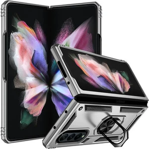 Samsung Galaxy Z Fold 3 Çift Katmanlı ve Yüzüklü Tam Koruma Vega Premium Kılıf