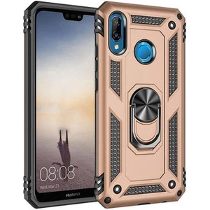 Huawei P20 Lite Çift Katmanlı ve Yüzüklü Tam Koruma Vega Premium Kılıf