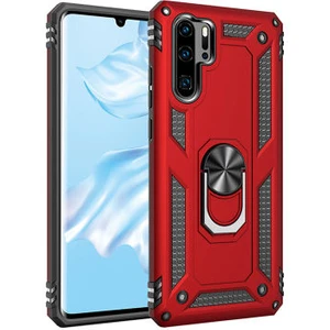 Huawei P30 Pro Çift Katmanlı ve Yüzüklü Tam Koruma Vega Premium Kılıf