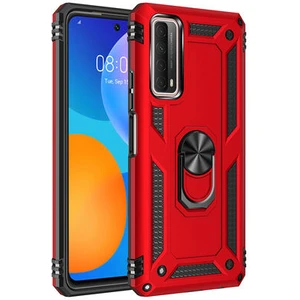 Huawei P Smart 2021 Çift Katmanlı ve Yüzüklü Tam Koruma Vega Premium Kılıf