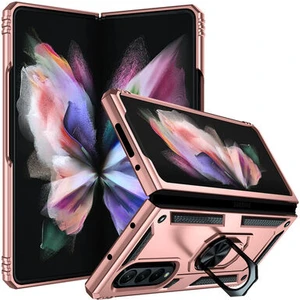 Samsung Galaxy Z Fold 3 Çift Katmanlı ve Yüzüklü Tam Koruma Vega Premium Kılıf