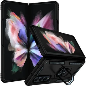 Samsung Galaxy Z Fold 3 Çift Katmanlı ve Yüzüklü Tam Koruma Vega Premium Kılıf