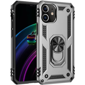 iPhone 12 Çift Katmanlı ve Yüzüklü Tam Koruma Vega Premium Kılıf