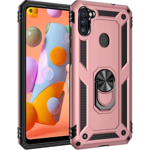 Samsung Galaxy M11 Çift Katmanlı ve Yüzüklü Tam Koruma Vega Premium Kılıf