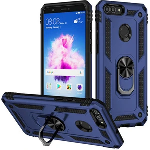 Huawei P Smart Çift Katmanlı ve Yüzüklü Tam Koruma Vega Premium Kılıf
