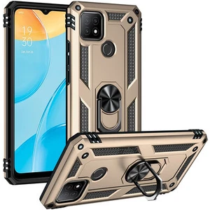 Oppo A15S Çift Katmanlı ve Yüzüklü Tam Koruma Vega Premium Kılıf