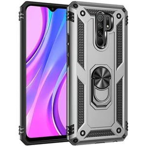 Redmi 9 Çift Katmanlı ve Yüzüklü Tam Koruma Vega Premium Kılıf