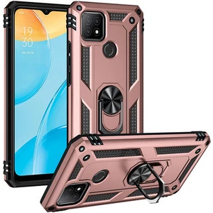 Oppo A15S Çift Katmanlı ve Yüzüklü Tam Koruma Vega Premium Kılıf