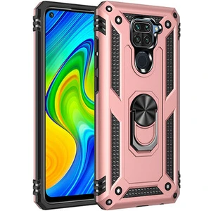 Redmi Note 9 Çift Katmanlı ve Yüzüklü Tam Koruma Vega Premium Kılıf
