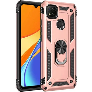 Redmi 9c Çift Katmanlı ve Yüzüklü Tam Koruma Vega Premium Kılıf