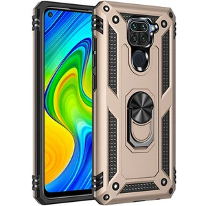 Redmi Note 9 Çift Katmanlı ve Yüzüklü Tam Koruma Vega Premium Kılıf