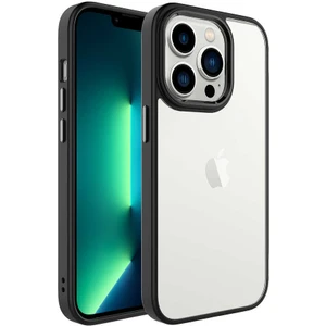 Apple iPhone 14 Pro Max Uyumlu Krom Kapak-Siyah