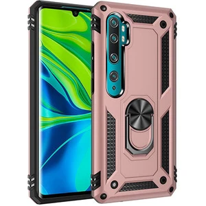 Xiaomi Mi Note 10 Çift Katmanlı ve Yüzüklü Tam Koruma Vega Premium Kılıf