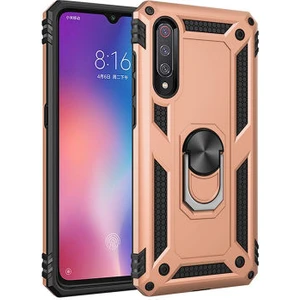 Xiaomi Mi 9 Çift Katmanlı ve Yüzüklü Tam Koruma Vega Premium Kılıf