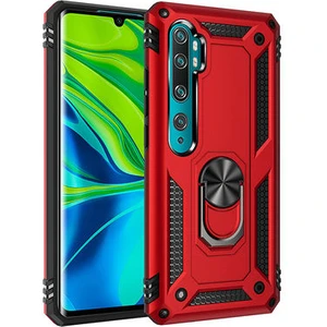 Xiaomi Mi Note 10 Çift Katmanlı ve Yüzüklü Tam Koruma Vega Premium Kılıf