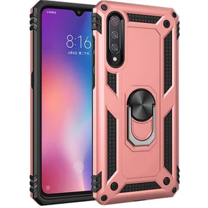 Xiaomi Mi 9 Çift Katmanlı ve Yüzüklü Tam Koruma Vega Premium Kılıf