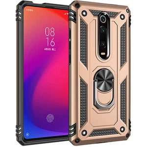 Xiaomi Mi 9t Çift Katmanlı ve Yüzüklü Tam Koruma Vega Premium Kılıf