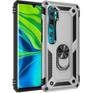 Xiaomi Mi Note 10 Çift Katmanlı ve Yüzüklü Tam Koruma Vega Premium Kılıf