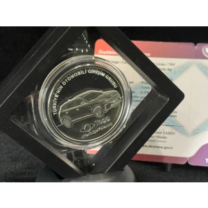 Togg Türkiye'nin Otomobili Girişimi Grubu Sertifkalı Darphane Gümüş Hatıra Parası Standlı