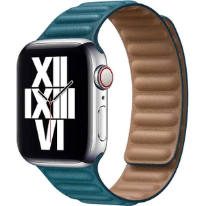 Casemax ​​​watch Ultra 49MM Kordon Uyumlu Krd-34 Deri Strap Kayış Zore - Petrol Mavi