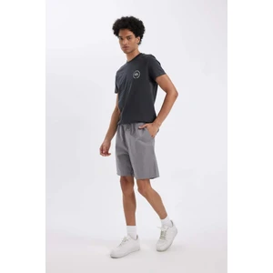 Relax Fit Gabardin Bermuda Şort D4697AX24HS