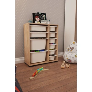Zen Sonomo 10 Sepetli Çok Amaçlı Oyuncak Dolabı Beyaz 2D2K6U