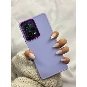 Redmi Note 12 Pro |5g| Parlak Metal Detaylı Pastel Silikon Lansman Ruby Kılıf