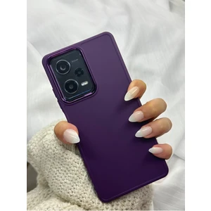 Redmi Note 12 Pro |5g| Parlak Metal Detaylı Pastel Silikon Lansman Ruby Kılıf