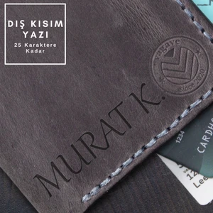 İsme Özel Deri Cüzdan El Yapımı  Deri Erkek Cüzdan Kartlık Gri Renk Doğum Günü Hediyesi Hediyelik Cüzdan Kişiye Özel Kartlık Erkek Arkadaşa Babaya Kocaya Hediye Cüzdan