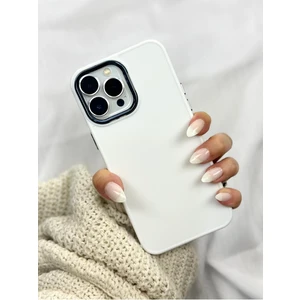 iPhone 15 Pro Içi Kadife Parlak Metal Detaylı Pastel Silikon Lansman Ruby Kılıf