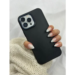 iPhone 15 Pro Içi Kadife Parlak Metal Detaylı Pastel Silikon Lansman Ruby Kılıf