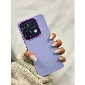 Redmi Note 13 Pro 5g  (Sadece 5g Uyumlu)  Parlak Metal Detaylı Pastel Silikon Lansman Ruby Kılıf