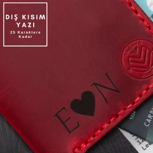 İsme Özel Deri Cüzdan El Yapımı  Deri Erkek Cüzdan Kartlık Kırmızı Doğum Günü Hediyesi Hediyelik Cüzdan Kişiye Özel Kartlık Erkek Arkadaşa Babaya Kocaya Hediye Cüzdan