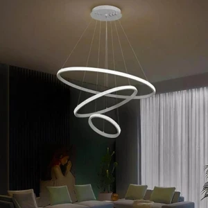 Robin 3'lü Gri Beyaz Ledli Modern Avize