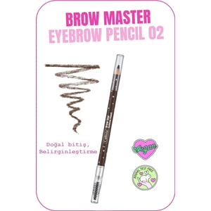 Brow Star Eyebrow Pencil Fırçalı Kaş Kalemi 02 Brown - Kahverengi