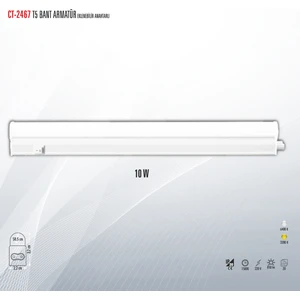 CT-2467 T5 Band Armatür (Eklenebilir Anahtarlı)