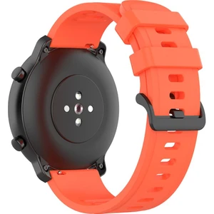 Psgt huawei Watch 18 mm Gt4 41MM Uyumlu Kordon Noktalı Desenli Hardal Silikon Kayış