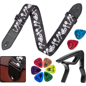 SR-11GT-PAK Desenli Gitar Omuz Askısı Metal Capo